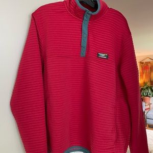 LL Bean Red 1/4 Button Pullover Men’s XXL